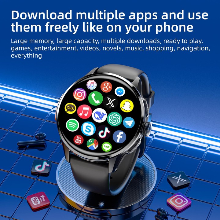 LOKMAT APPLLP 3 4G Smart Watch, 1.6 inch SC8541E Quad Core, 3GB+32GB, Android 8.1, GPS, Heart Rate(Black)