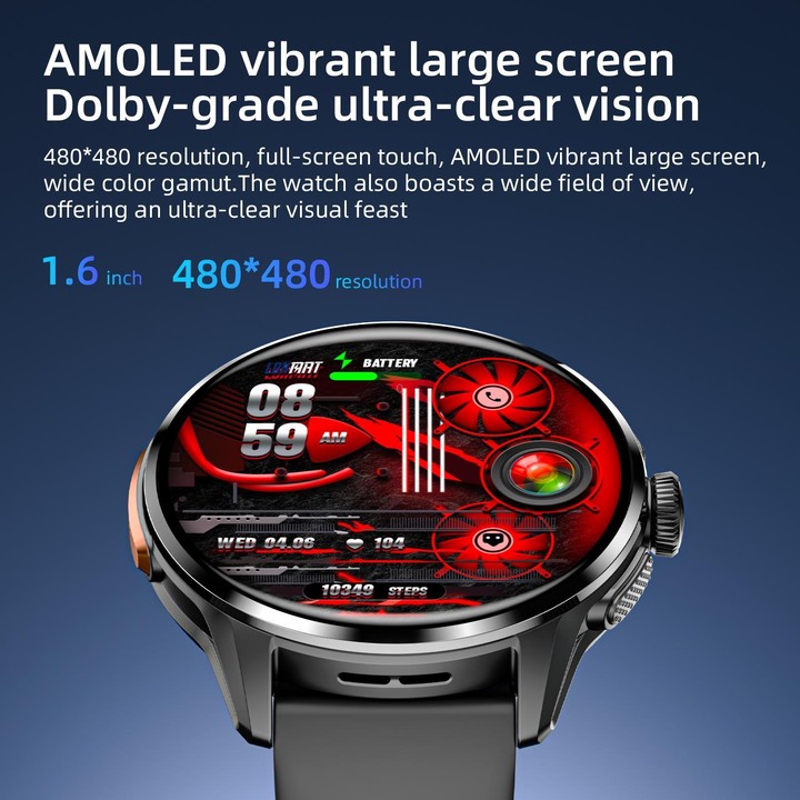 LOKMAT APPLLP 3 4G Smart Watch, 1.6 inch SC8541E Quad Core, 3GB+32GB, Android 8.1, GPS, Heart Rate(Black)
