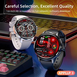 LOKMAT APPLLP 3 4G Smart Watch, 1.6 inch SC8541E Quad Core, 3GB+32GB, Android 8.1, GPS, Heart Rate(Gold)