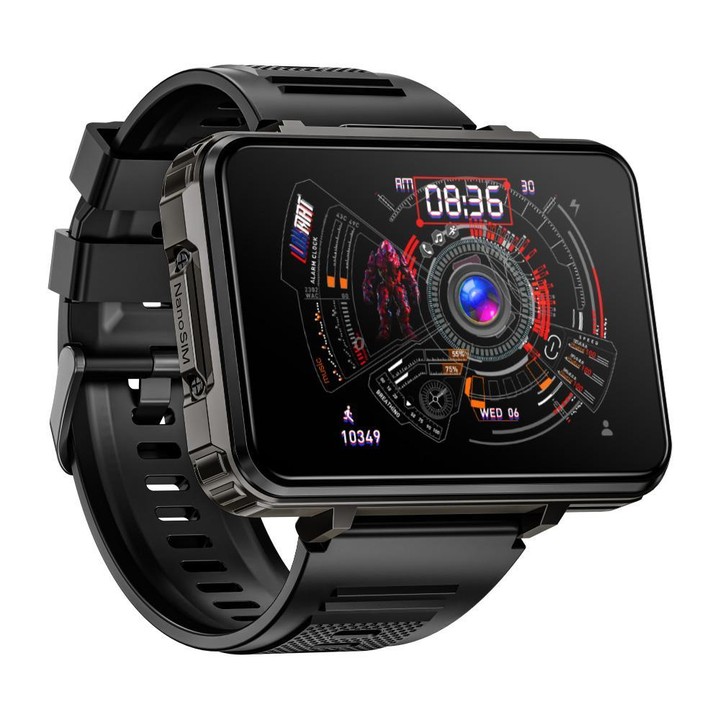 LOKMAT APPLLP 5 Max 4G Smart Watch, 4GB+64GB, 2.4 inch MT6762 + PAR2822 Octa Core, Android 10.7, Heart Rate, Video Call(Black)