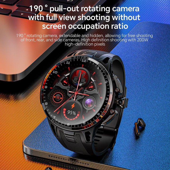 LOKMAT APPLLP 4 Pro 4G Smart Watch, 1.75 inch SC8541E Quad Core, 3GB+32GB, Android 8.1, Video Call(Black)