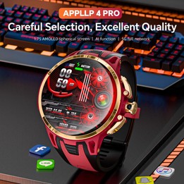LOKMAT APPLLP 4 Pro 4G Smart Watch, 1.75 inch SC8541E Quad Core, 3GB+32GB, Android 8.1, Video Call(Gold)