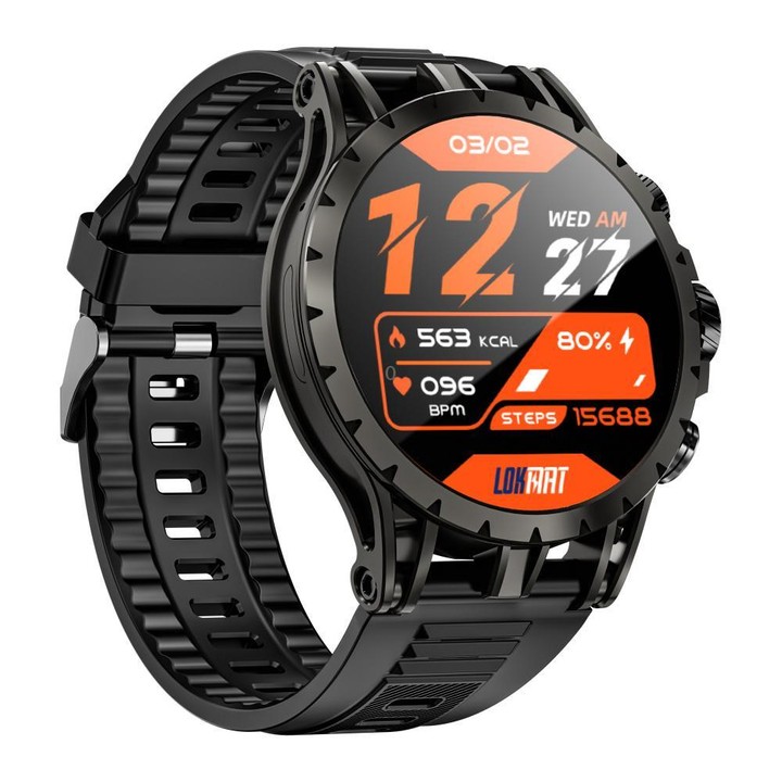 LOKMAT APPLLP 4 4G Smart Watch, 1.58 inch SC8541E Quad Core, 3GB+32GB, Android 8.1, GPS, Heart Rate, Blood Oxygen, Blood Pressur