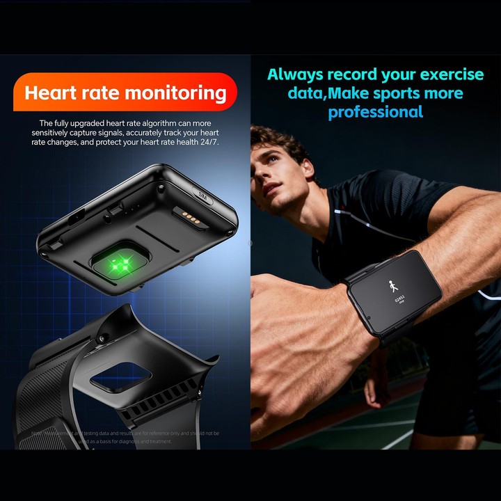 LOKMAT APPLLP Max 4G Smart Watch, 6GB+128GB, 2.88 inch MT6765 Octa Core, Android 11, Heart Rate, Video Call(Silver)
