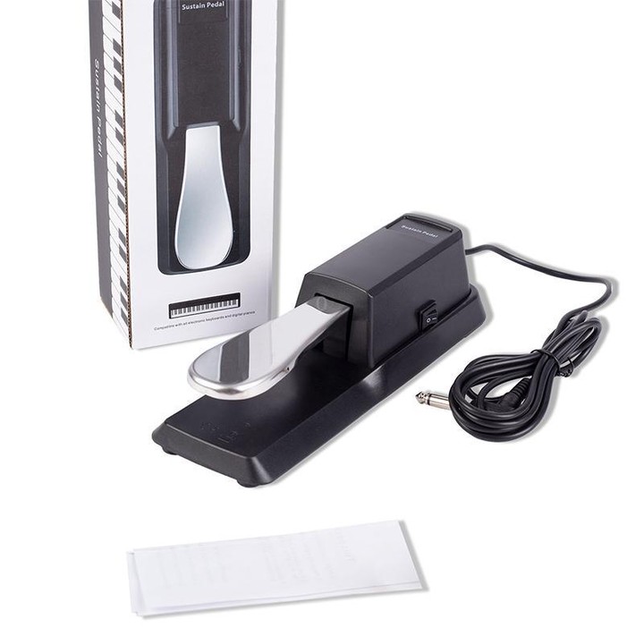 6.35mm Connector Piano Sustain Pedal MIDI Synthesizer Pedal, Cable Length: 1.85m(Black)