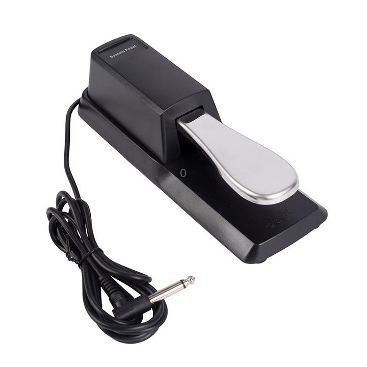 6.35mm Connector Piano Sustain Pedal MIDI Synthesizer Pedal, Cable Length: 1.85m(Black)