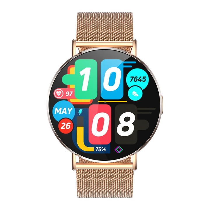 QS05 1.32 inch BT5.3 Sports Smart Watch, Support Sleep / Heart Rate / Blood Oxygen / Blood Pressure Health Monitor(Rose Gold)