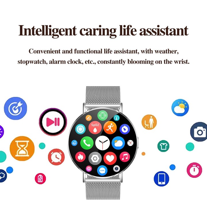 QS05 1.32 inch BT5.3 Sports Smart Watch, Support Sleep / Heart Rate / Blood Oxygen / Blood Pressure Health Monitor(Rose Gold)