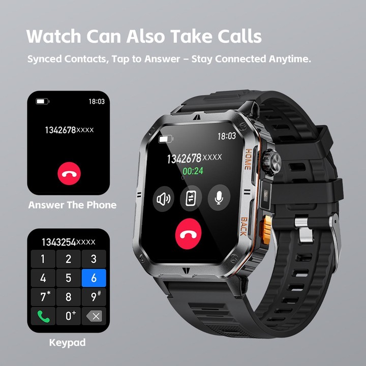 QS39 2.01 inch BT5.3 Sports Smart Watch, Support Voice Call / Sleep / Heart Rate / Blood Oxygen / Blood Pressure Health Monitor(