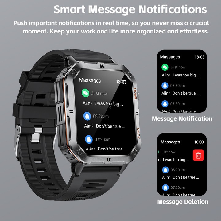 QS39 2.01 inch BT5.3 Sports Smart Watch, Support Voice Call / Sleep / Heart Rate / Blood Oxygen / Blood Pressure Health Monitor(