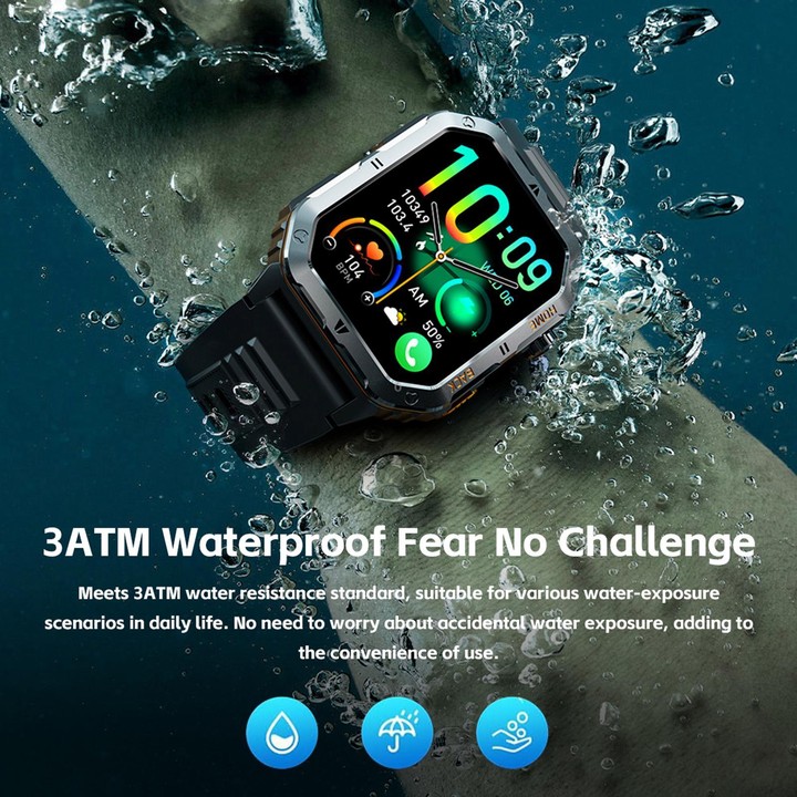 QS39 2.01 inch BT5.3 Sports Smart Watch, Support Voice Call / Sleep / Heart Rate / Blood Oxygen / Blood Pressure Health Monitor(