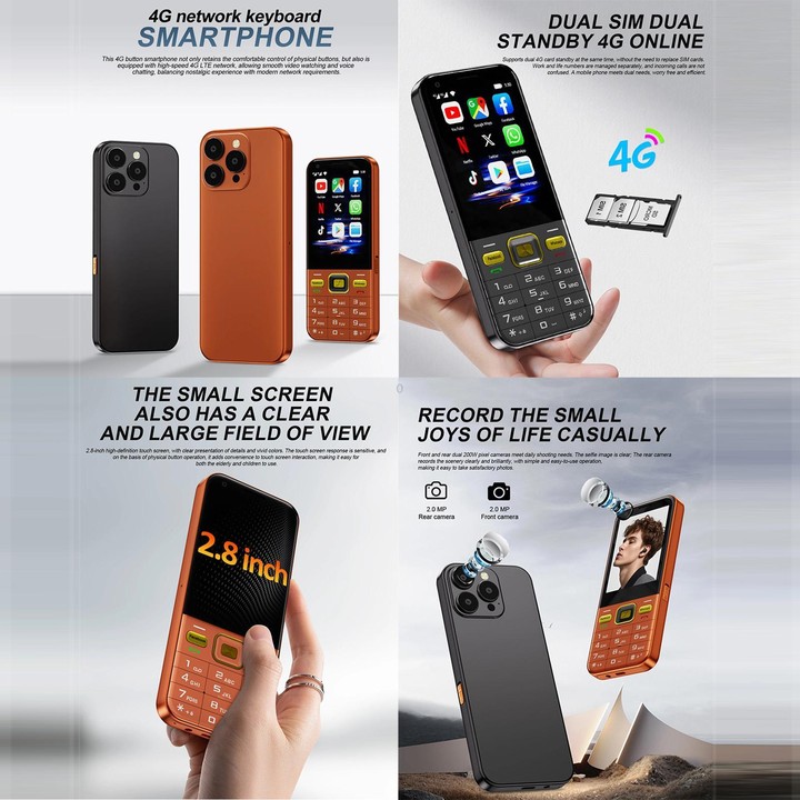 A001 / 16MP, 2GB+16GB, 2.8 inch Android 8.1 MTK6737 Quad Core, Network: 4G, Dual SIM(Black)