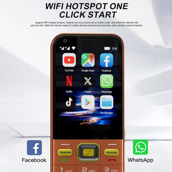 A001 / 16MP, 2GB+16GB, 2.8 inch Android 8.1 MTK6737 Quad Core, Network: 4G, Dual SIM(Orange)
