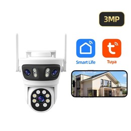 RH-TC3L 3MP Triple Lens HD Outdoor PTZ Security Dome Camera(UK Plug)