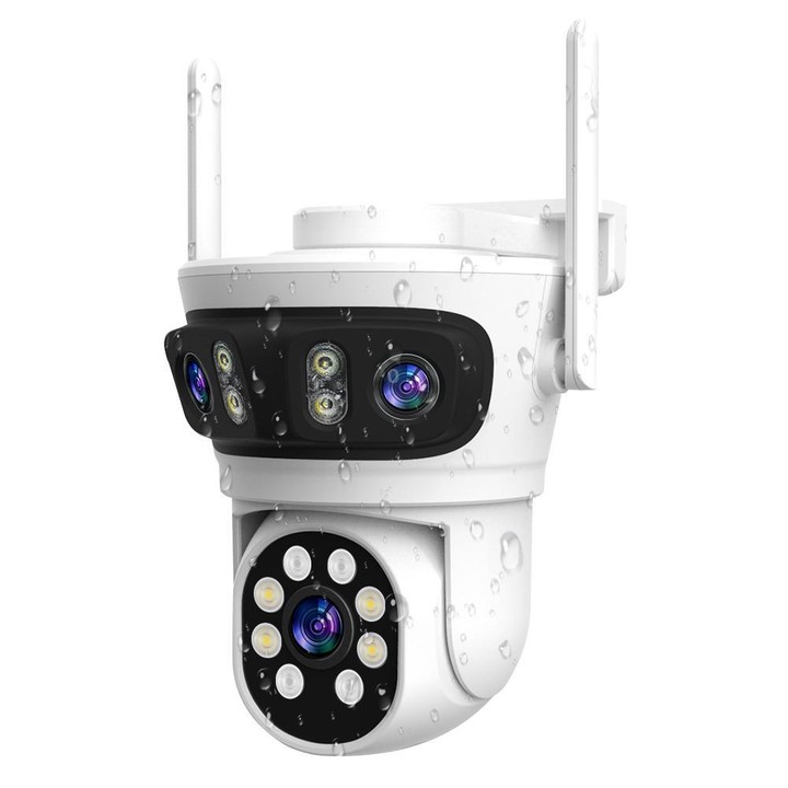 RH-TC3L 3MP Triple Lens HD Outdoor PTZ Security Dome Camera(AU Plug)