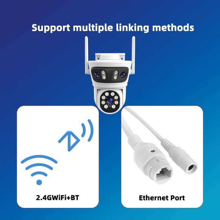 RH-TC3L 3MP Triple Lens HD Outdoor PTZ Security Dome Camera(AU Plug)