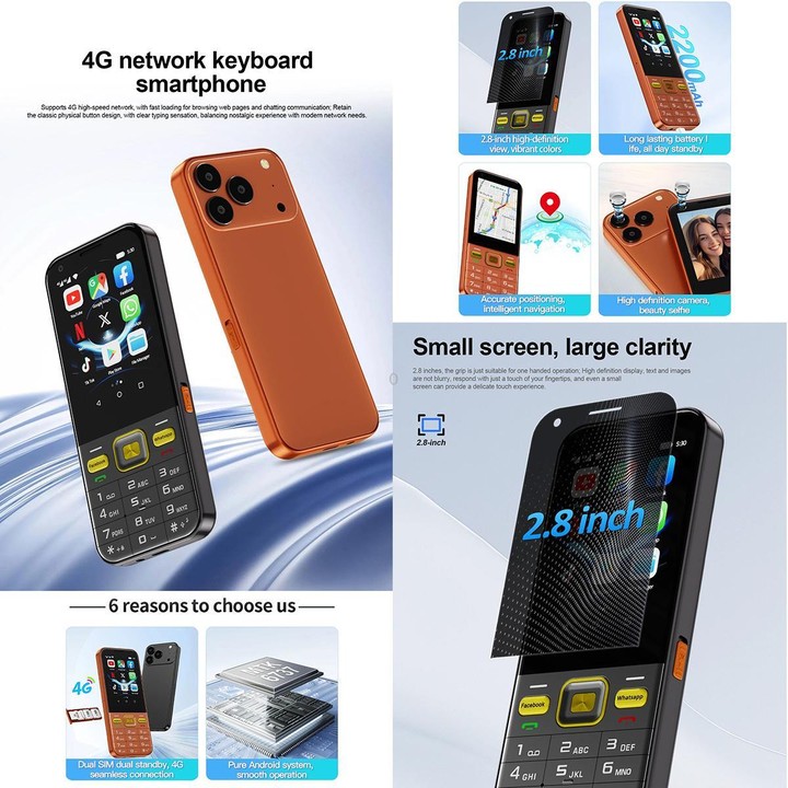 A001 / 17MP, 2GB+16GB, 2.8 inch Android 8.1 MTK6737 Quad Core, Network: 4G, Dual SIM(Orange)
