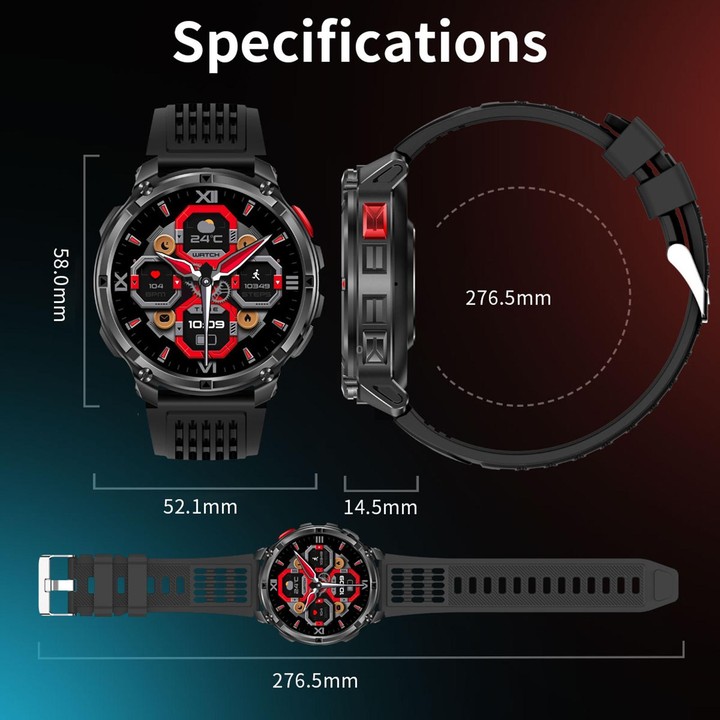 QS10 1.7 inch BT5.2 Sports Smart Watch, Support Sleep / Heart Rate / Blood Pressure Health Monitor(Black)