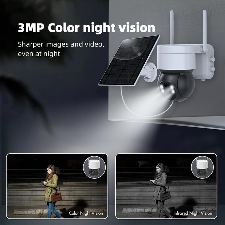RH-BC10T 4G 3MP Solar-Powered Low-Power Outdoor PTZ Security Camera