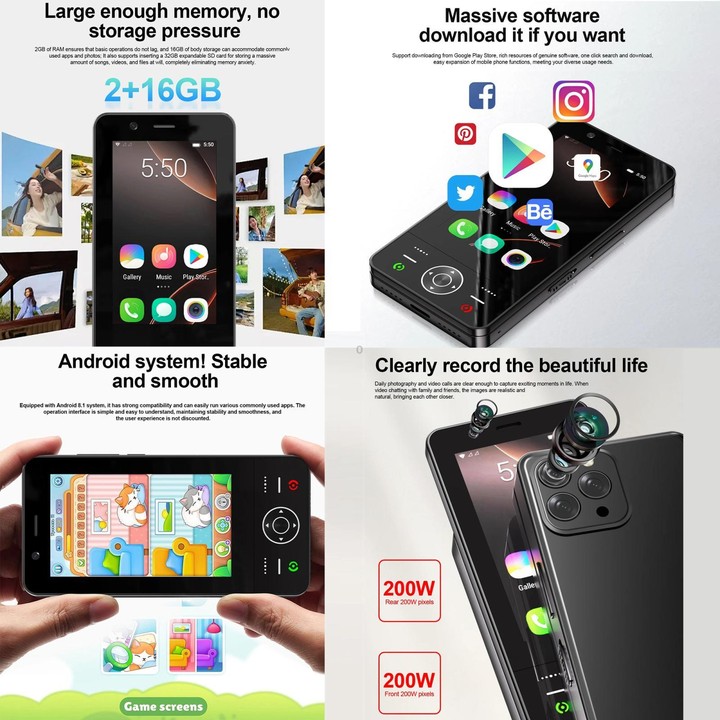 S160 Slide Phone, 2GB+16GB, 3.0 inch Android 8.1 MTK6737 Quad Core, Network: 4G, Dual SIM(Grey)