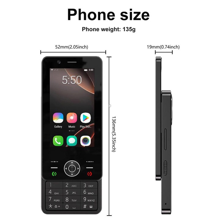 S160 Slide Phone, 2GB+16GB, 3.0 inch Android 8.1 MTK6737 Quad Core, Network: 4G, Dual SIM(Grey)
