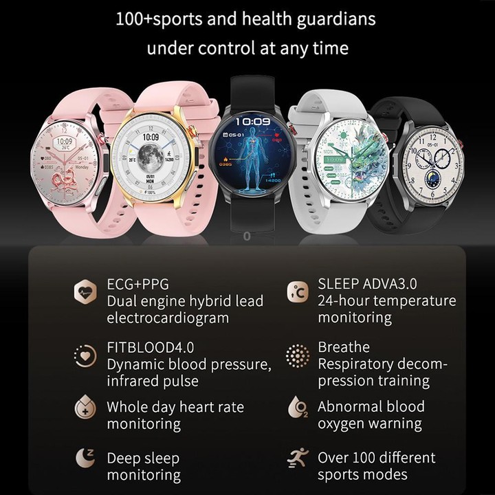 QS25 1.43-inch IPS Display Smart Sports Watch Supports Bluetooth Calling & Health Management(Black)