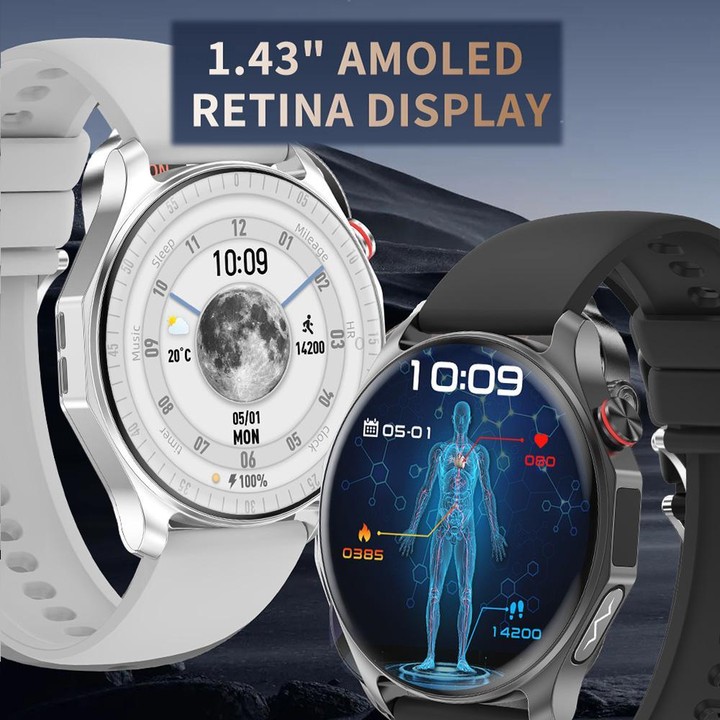QS25 1.43-inch IPS Display Smart Sports Watch Supports Bluetooth Calling & Health Management(Grey)