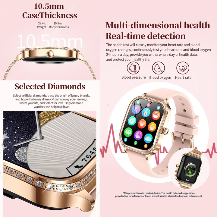 QS01 1.75-inch Smart Watch, Support Heart Rate, Blood Pressure, Blood Oxygen(Silver Steel Strap)