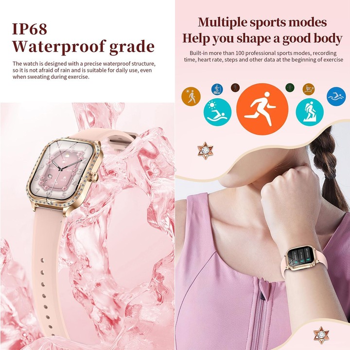 QS01 1.75-inch Smart Watch, Support Heart Rate, Blood Pressure, Blood Oxygen(Silver Silicone Strap)