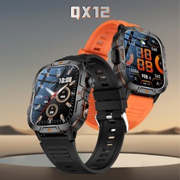 QX12 1.96-inch IPS Display Outdoor Sports IP68 Smart Watch with Flashlight(Orange)