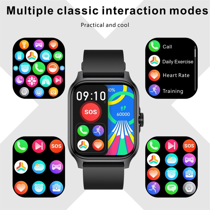 QX15 1.85-inch TFT Display Smart Sports Watch Built-in Heart Rate Monitor(Pink)