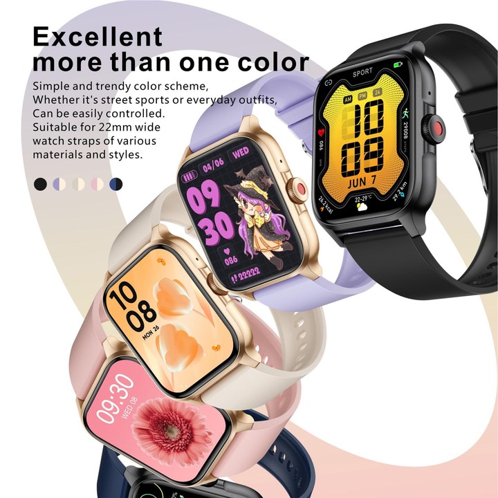 QX15 1.85-inch TFT Display Smart Sports Watch Built-in Heart Rate Monitor(Blue)