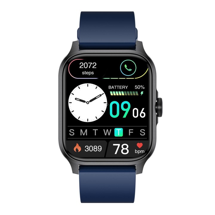 QX15 1.85-inch TFT Display Smart Sports Watch Built-in Heart Rate Monitor(Blue)