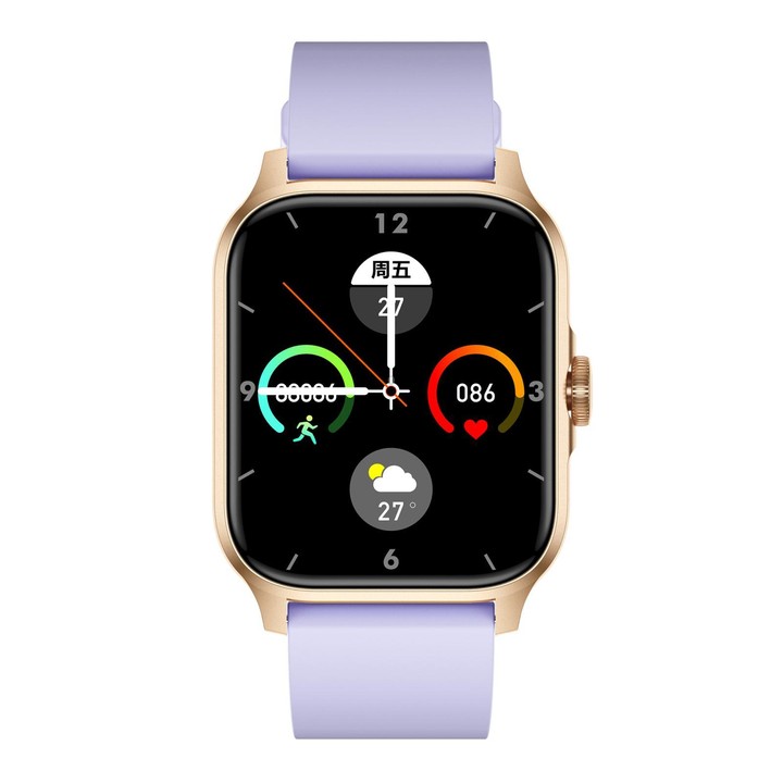 QX15 1.85-inch TFT Display Smart Sports Watch Built-in Heart Rate Monitor(Purple)