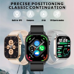 QX17 2.01-inch IPS Display Outdoor Sports Smart Watch Built-in GPS / Compass(Rose Gold)