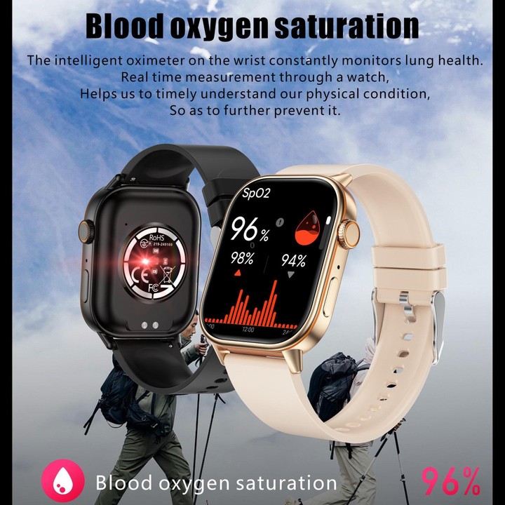 QX17 2.01-inch IPS Display Outdoor Sports Smart Watch Built-in GPS / Compass(Black)