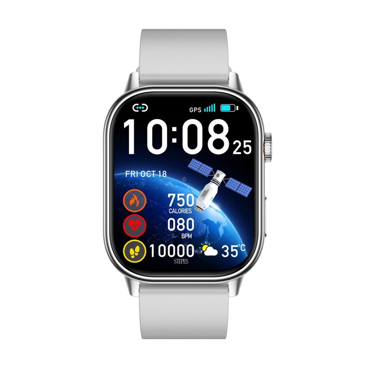 QX17 2.01-inch IPS Display Outdoor Sports Smart Watch Built-in GPS / Compass(Silver Grey)
