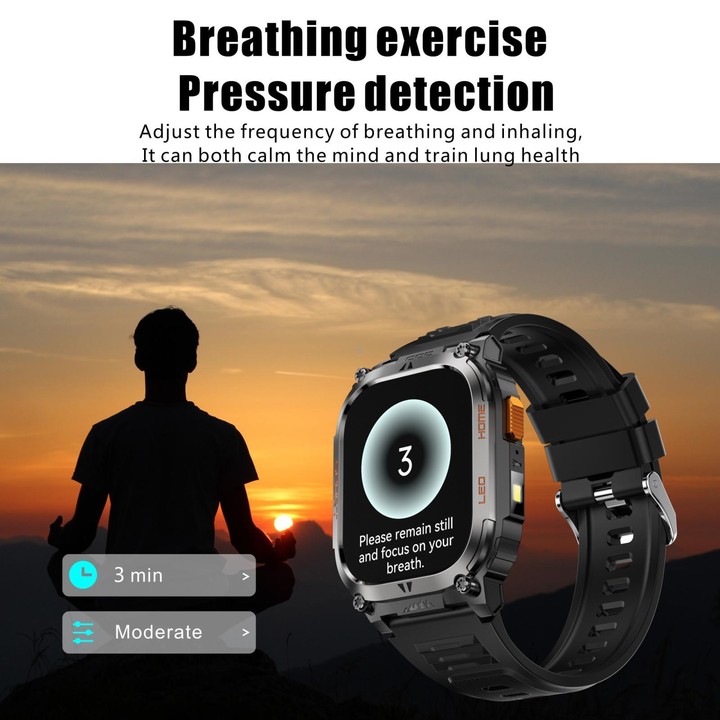 QX18 2.01-inch Display GPS Outdoor Sports Smart Watch Built-in Heart Rate Monitor(Orange)