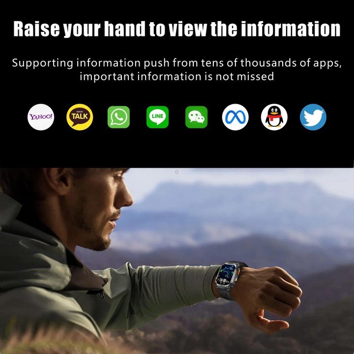 QX18 2.01-inch Display GPS Outdoor Sports Smart Watch Built-in Heart Rate Monitor(Orange)