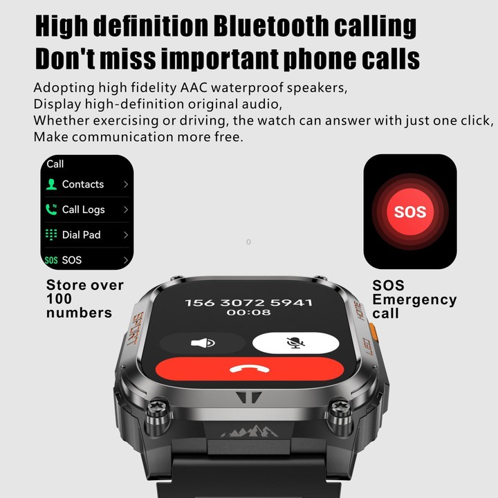QX18 2.01-inch Display GPS Outdoor Sports Smart Watch Built-in Heart Rate Monitor(Orange)