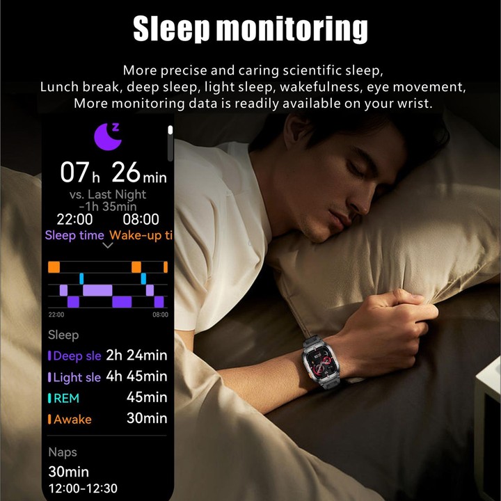 QX18 2.01-inch Display GPS Outdoor Sports Smart Watch Built-in Heart Rate Monitor(Black)