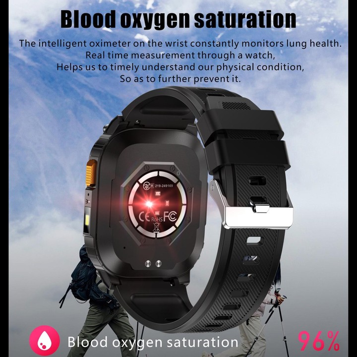 QX18 2.01-inch Display GPS Outdoor Sports Smart Watch Built-in Heart Rate Monitor(Beige)