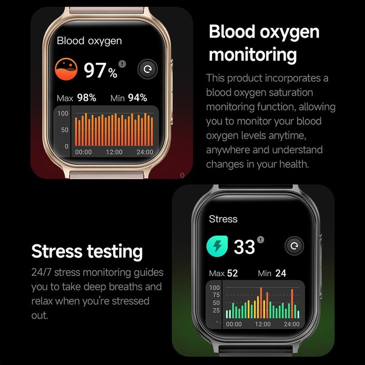 T15 1.83-inch TFT Display IP67 Smart Sports Watch Built-in Health Monitoring(Rose Gold)