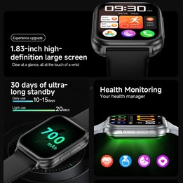 T15 1.83-inch TFT Display IP67 Smart Sports Watch Built-in Health Monitoring(Rose Gold)
