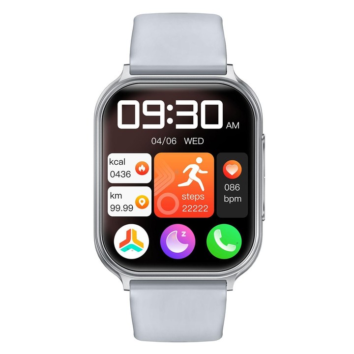 T15 1.83-inch TFT Display IP67 Smart Sports Watch Built-in Health Monitoring(Silver)