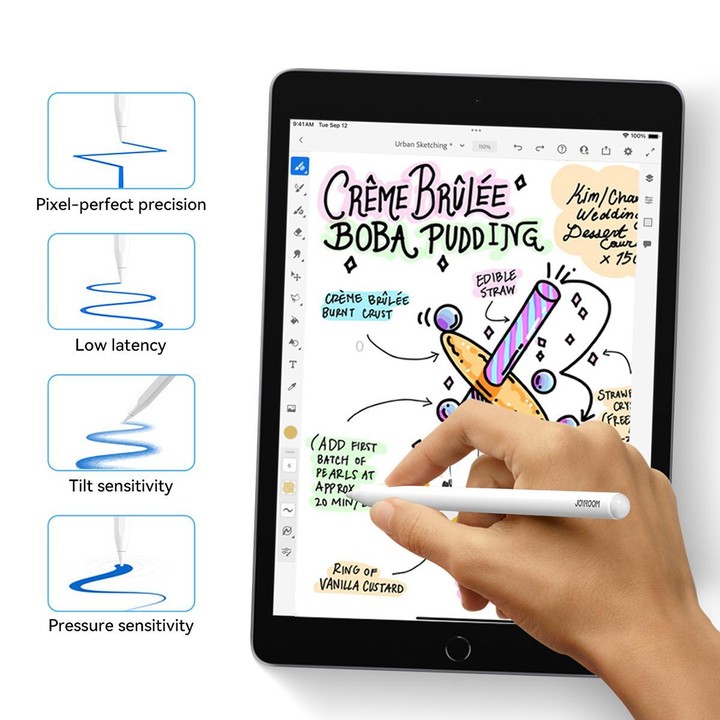 JOYROOM JR-X9S PRO Active Magnetic Capacitive Pen For iPad Series(White)