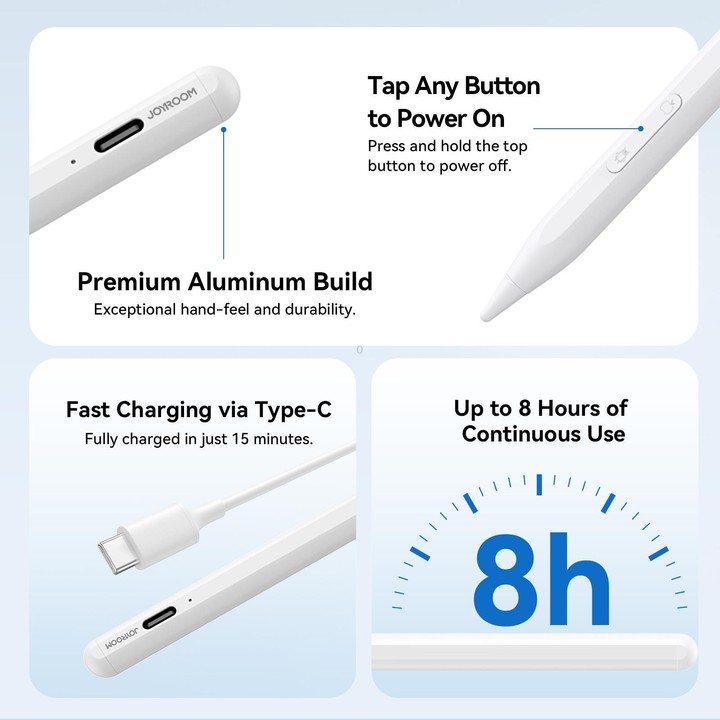 JOYROOM JR-K12 Pro Active Dual-Mode Magnetic Stylus(White)