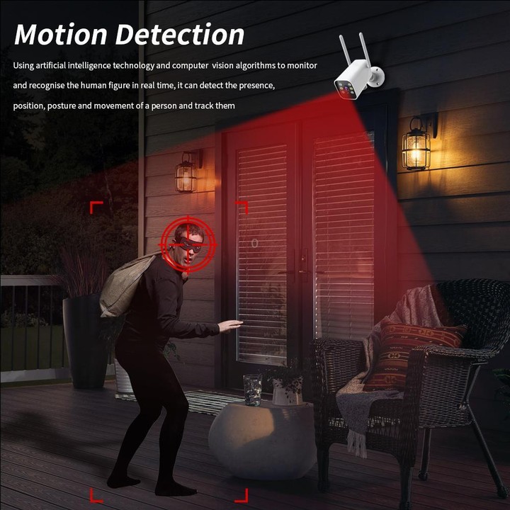 K20 1080P HD Outdoor PTZ Security Bullet Surveillance Camera(White)