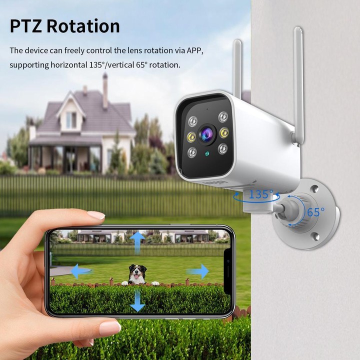 K20 1080P HD Outdoor PTZ Security Bullet Surveillance Camera(White)