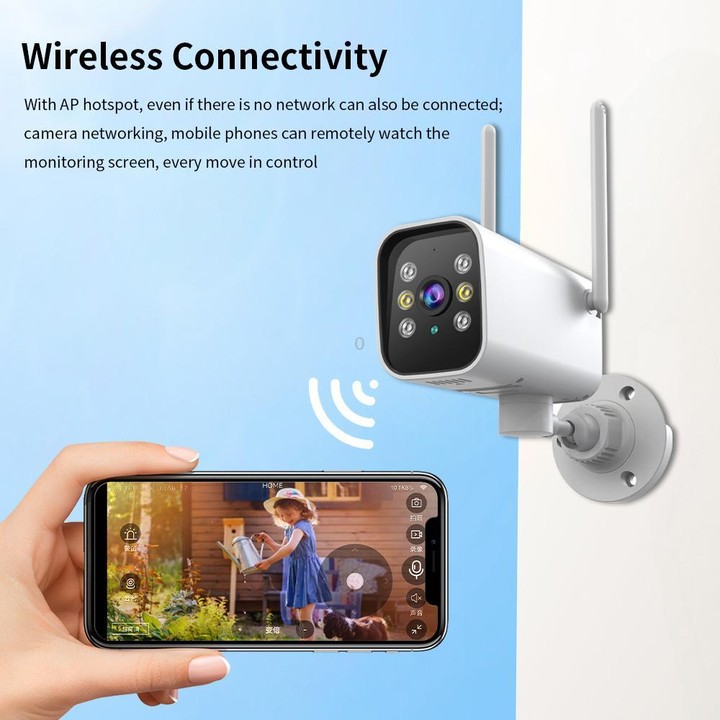 K20 1080P HD Outdoor PTZ Security Bullet Surveillance Camera(White)